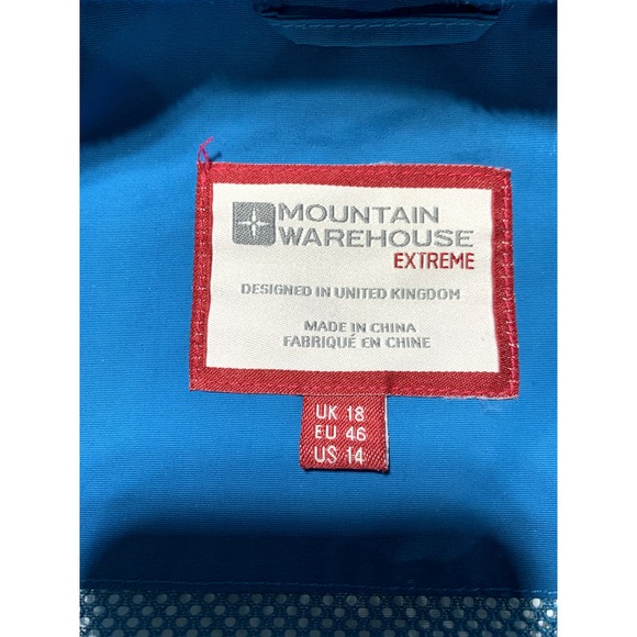 Mountain Warehouse Extreme Womens 14 Blue Lightweight Breathable Spring Jacket - Picture 11 of 16
